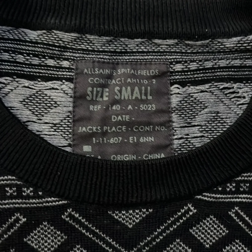 All Saints mens patterned sweater